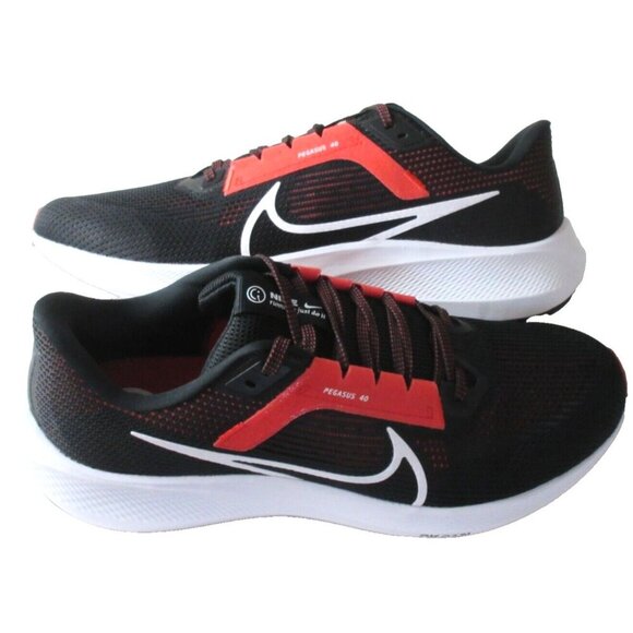 Nike Other - Nike Men's Air Zoom Pegasus 40 Running Shoes Black White Lt. Crimson Sizes NEW